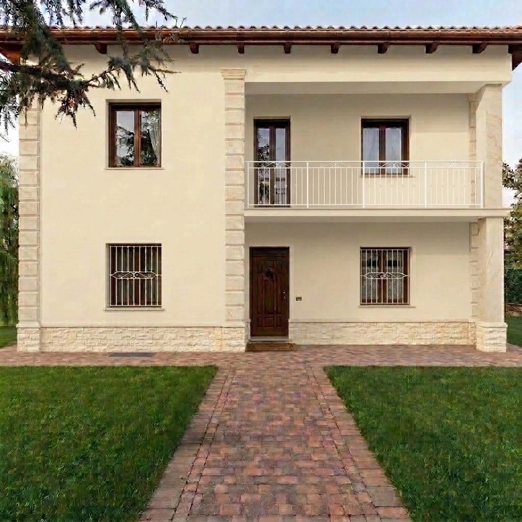 Facade design in Italian Villa Facade style — Facade by GenRoom AI