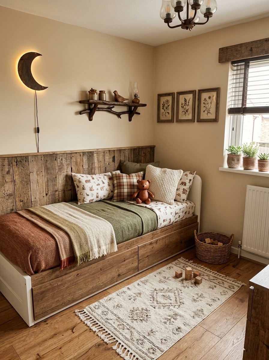 Rustic Kids Room design — interior photo by GenRoom AI