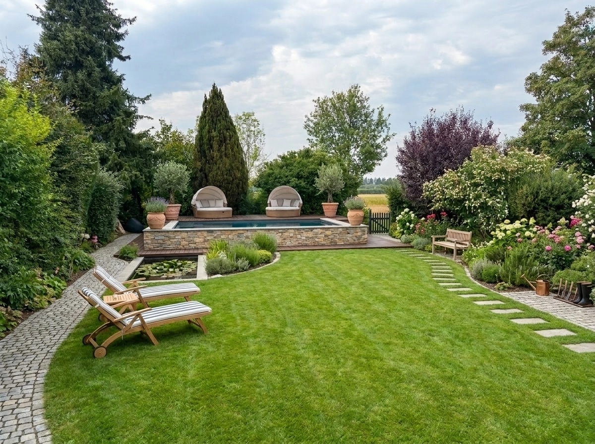 German Garden Yard design — yard photo by GenRoom AI