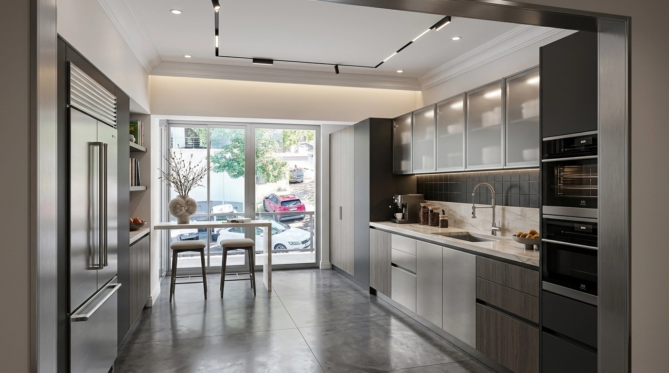 Kitchen interior in Contemporary style — photo by GenRoom AI
