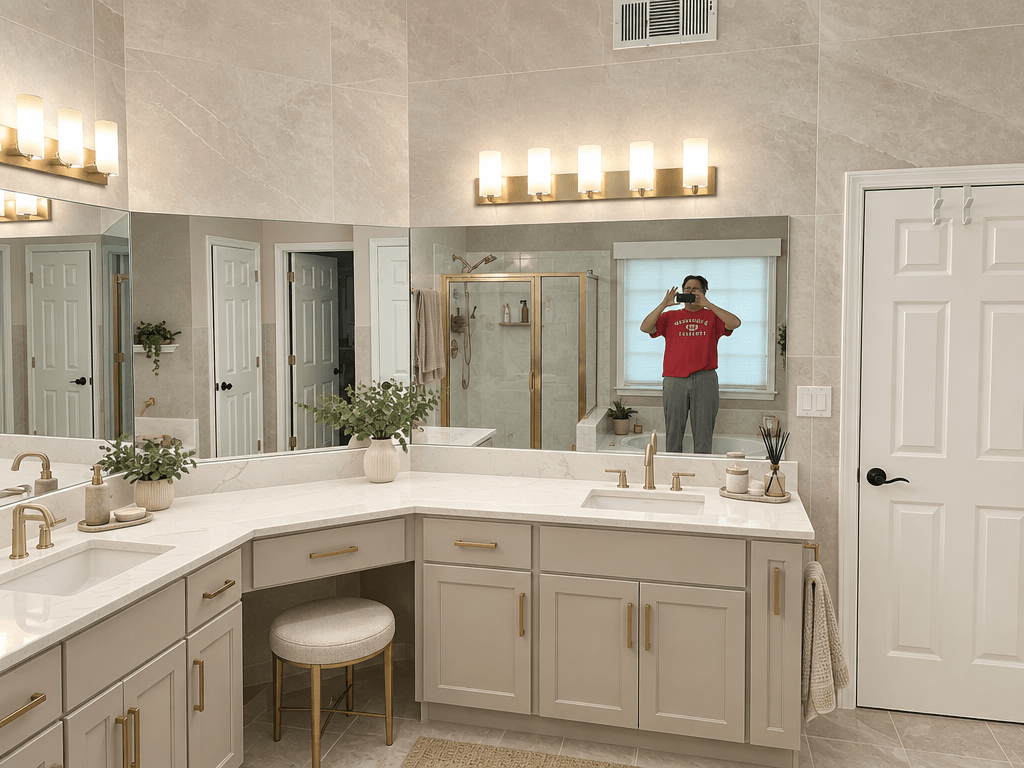 Bathroom interior in Contemporary style — photo by GenRoom AI