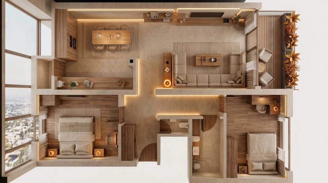 Interior design in Contemporary style — Living Room by GenRoom AI