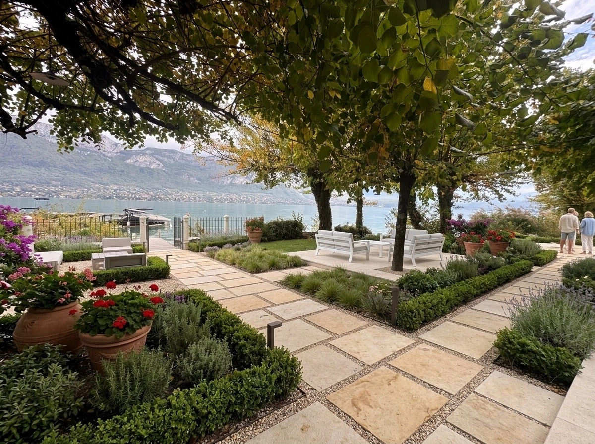 Landscape design in Mediterranean Yard style — Yard by GenRoom AI
