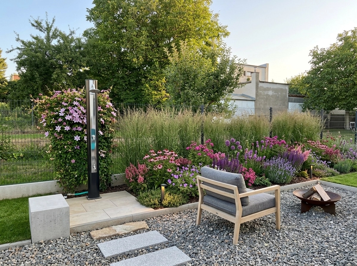 Landscape design in Scandinavian Garden style — Yard by GenRoom AI