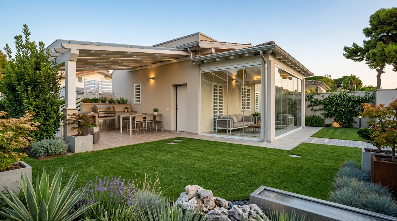 Landscape design in Contemporary Yard style — Yard by GenRoom AI