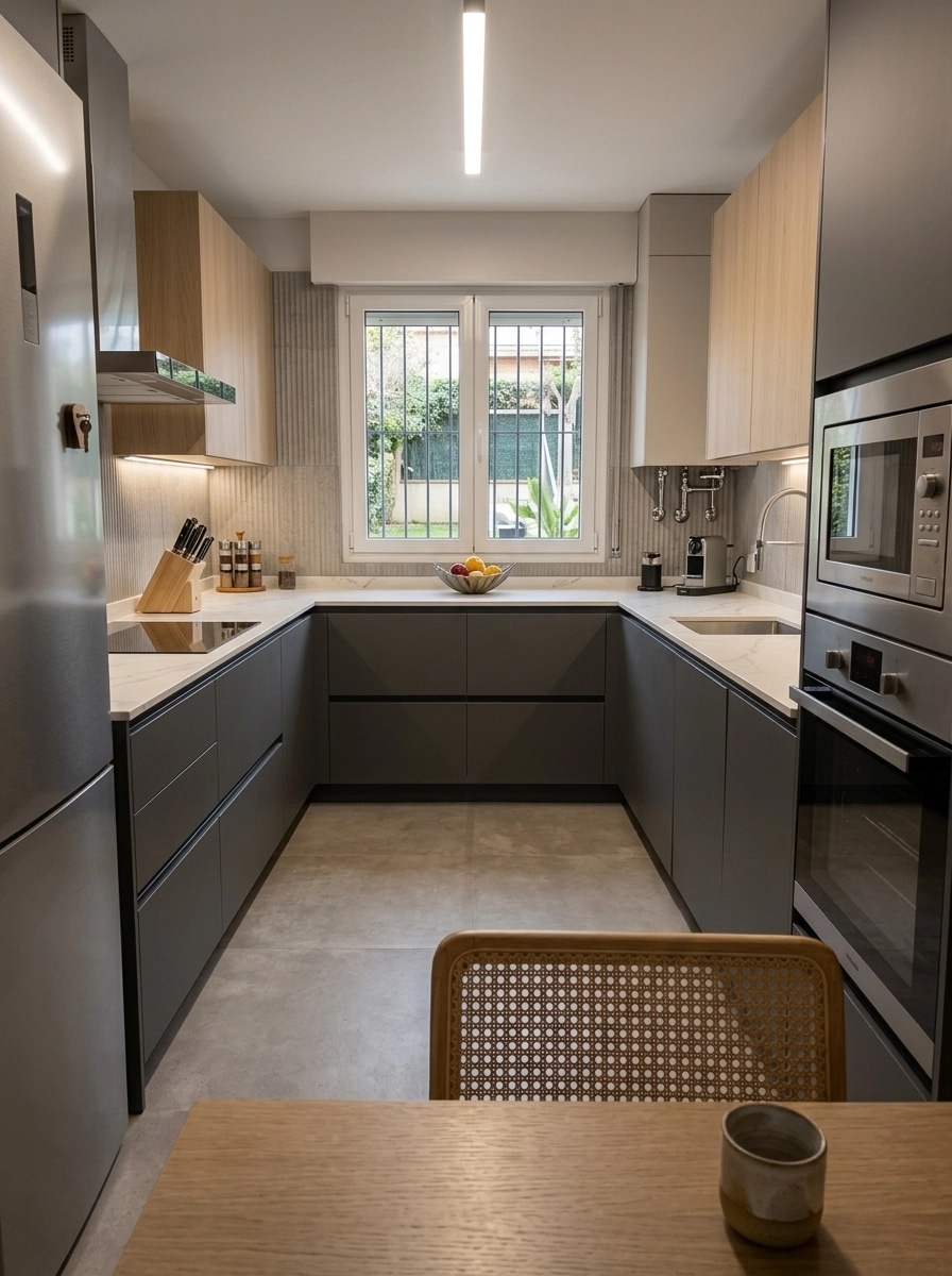 Kitchen interior in Contemporary style — photo by GenRoom AI