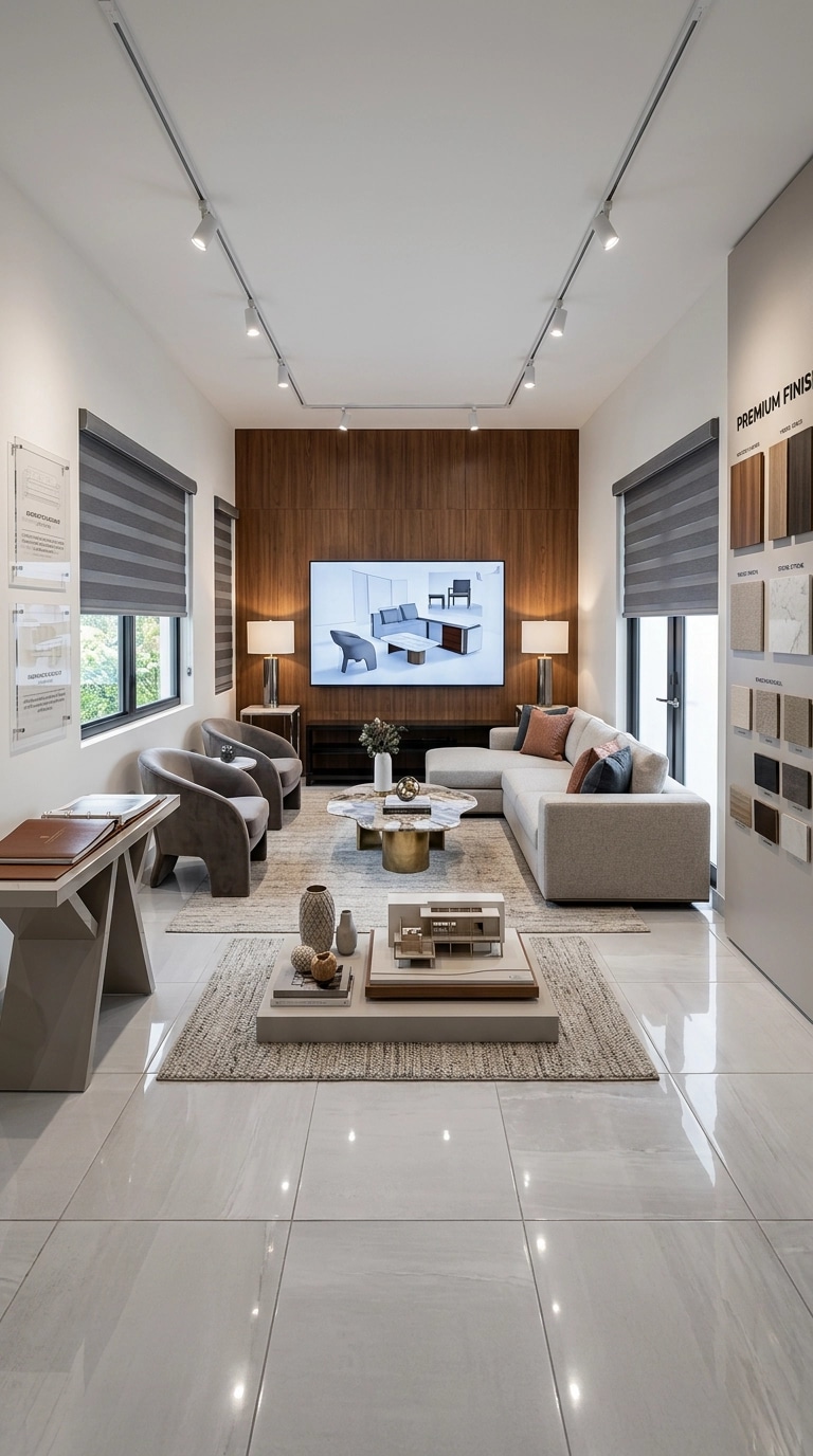 Interior design in Contemporary style — showroom by GenRoom AI