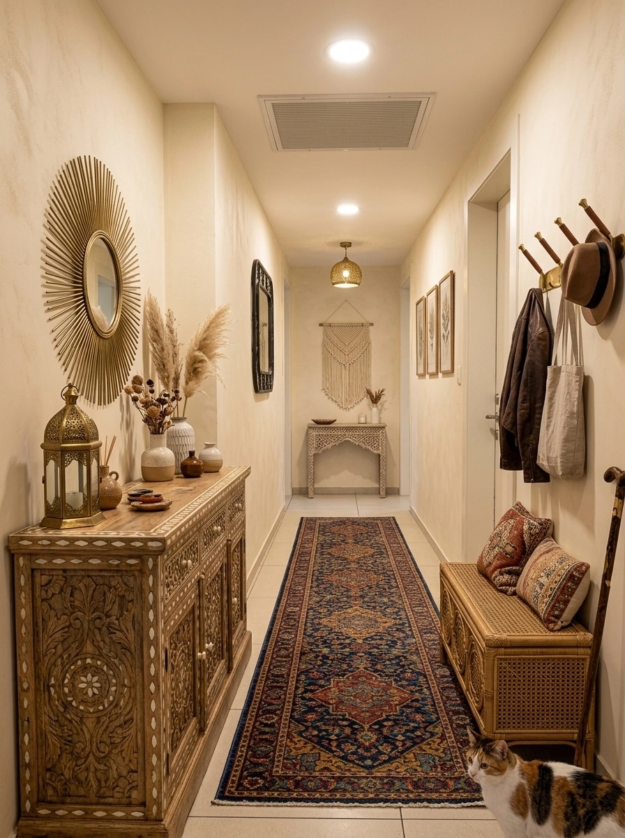 Interior design in Bohemian style — Hallway by GenRoom AI