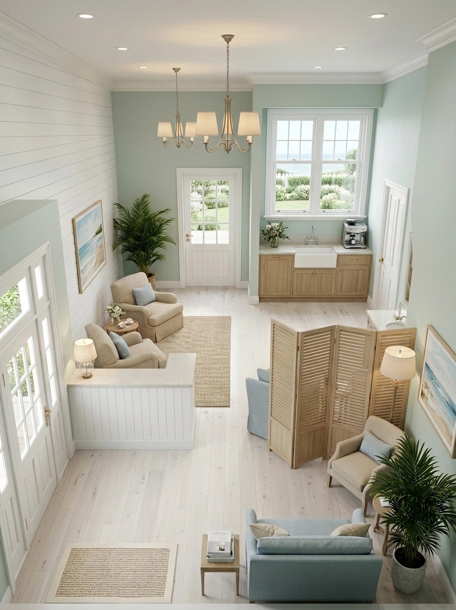 Interior design in Coastal / Hamptons style — Office by GenRoom AI