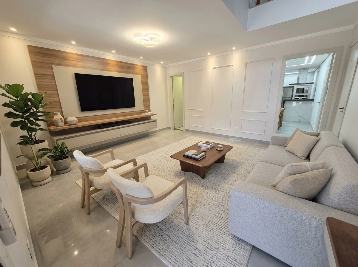 Minimalism Living Room design — interior photo by GenRoom AI