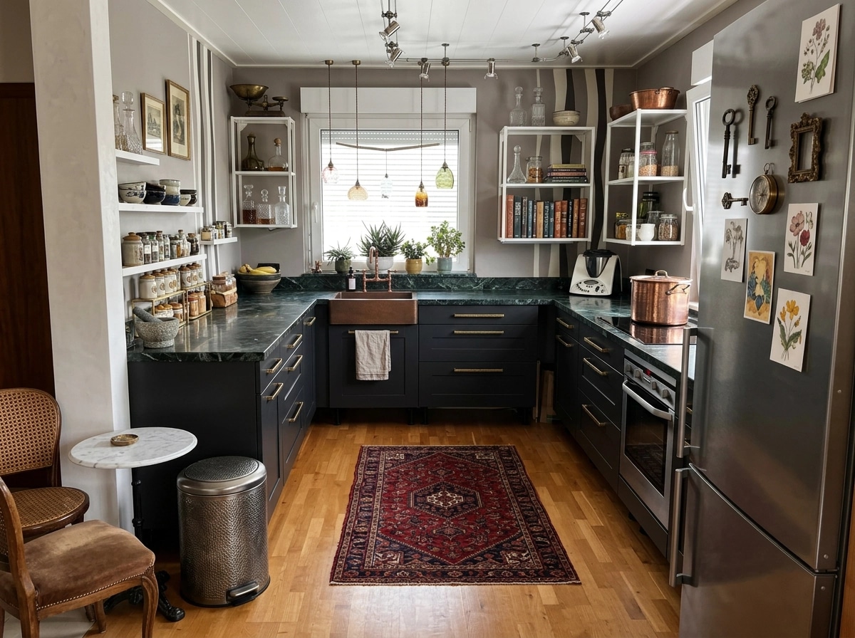 Kitchen interior in Eclectic style — photo by GenRoom AI