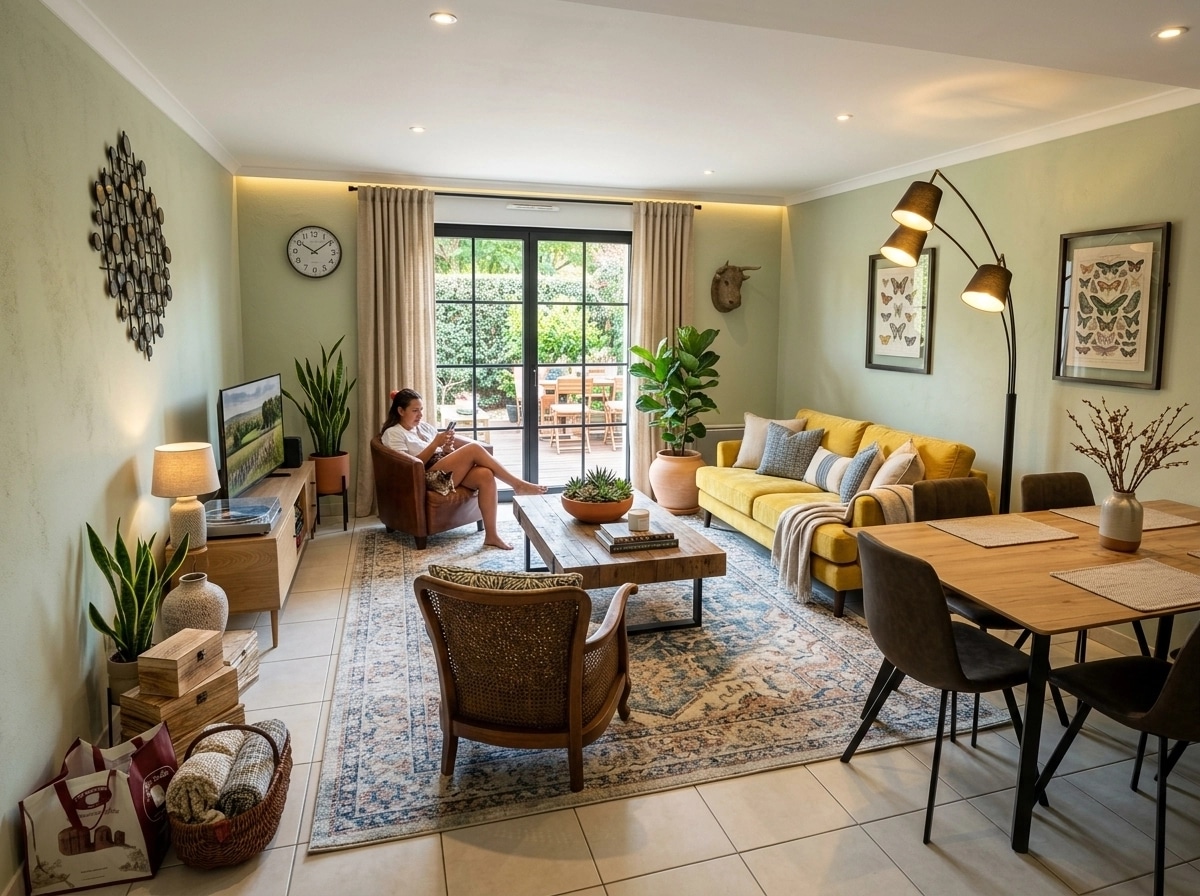 Modern Farmhouse Living Room design — interior photo by GenRoom AI