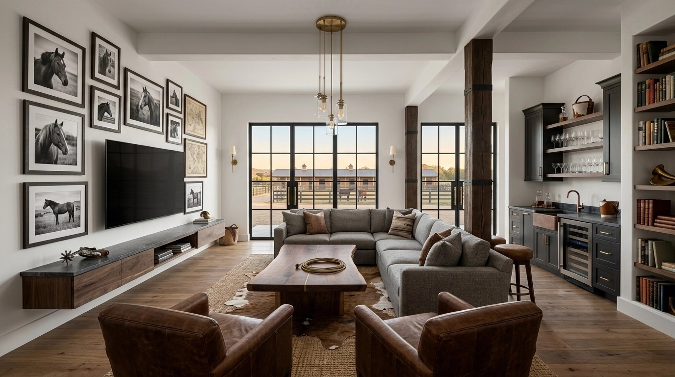 Transitional Living Room design — interior photo by GenRoom AI