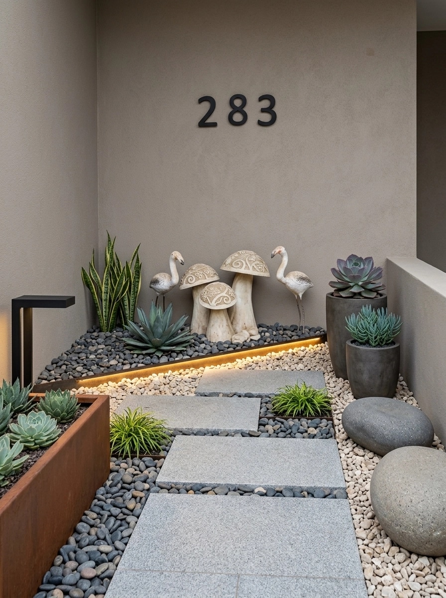 Landscape design in Minimalist Yard style — Yard by GenRoom AI