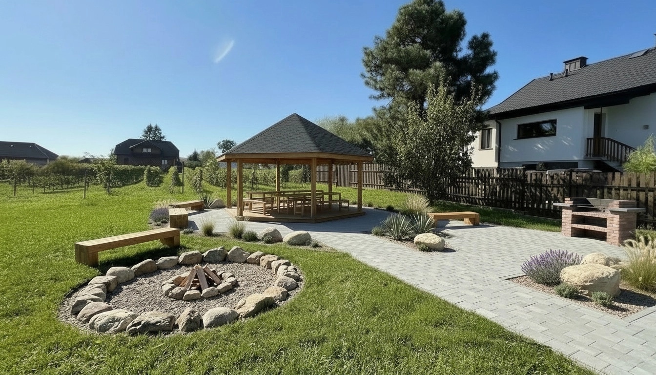 Landscape design in Minimalist Yard style — Yard by GenRoom AI