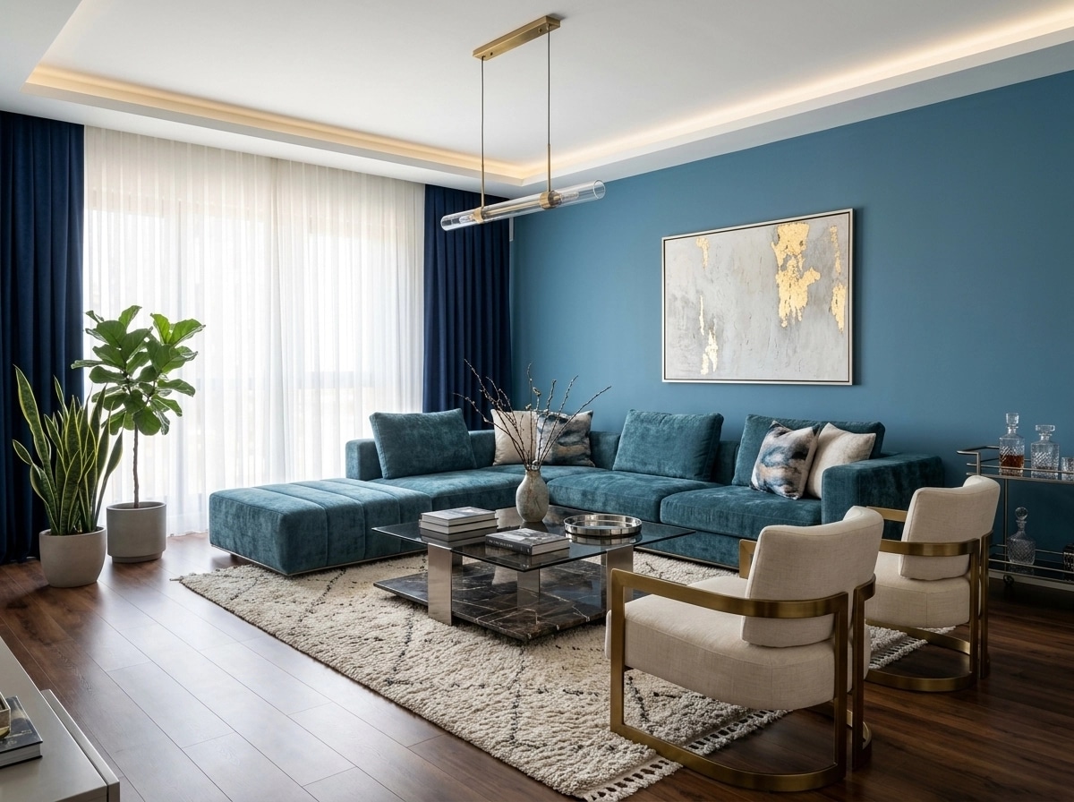 Interior design in Contemporary style — Living Room by GenRoom AI