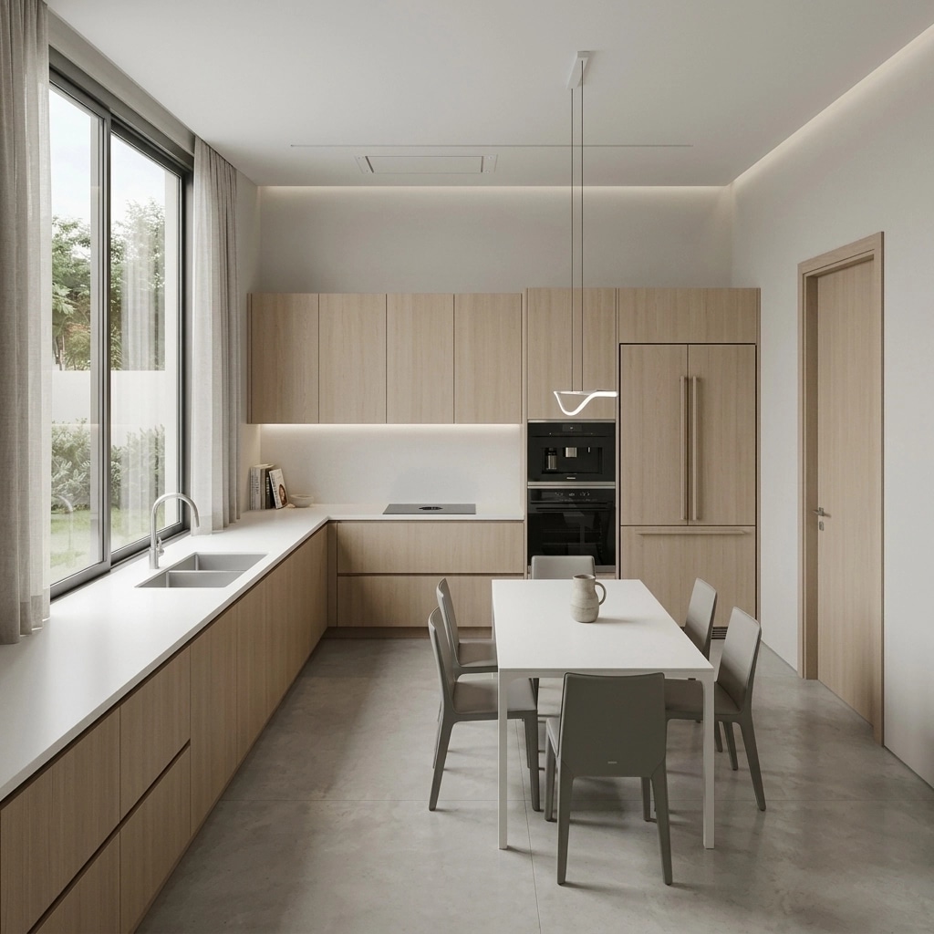 Minimalism Kitchen design — interior photo by GenRoom AI