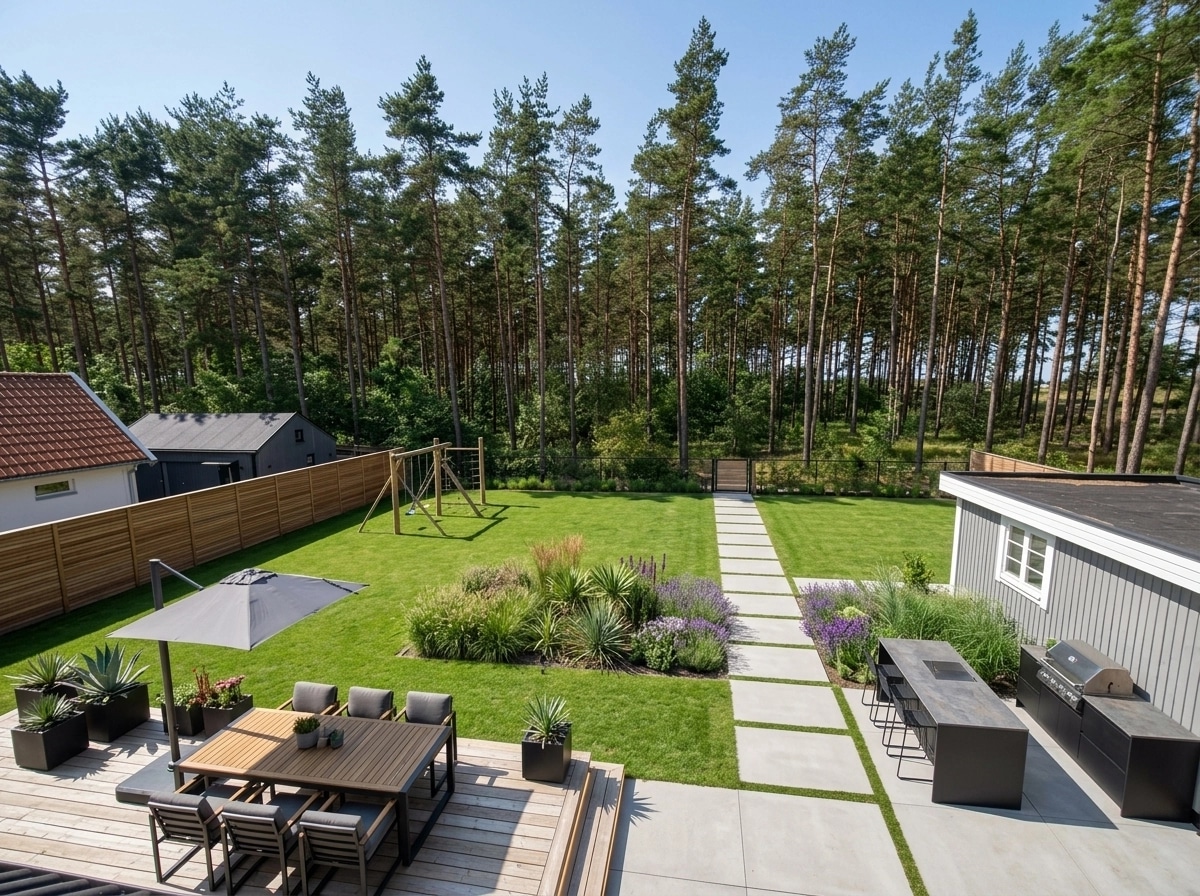 Landscape design in Contemporary Yard style — Yard by GenRoom AI