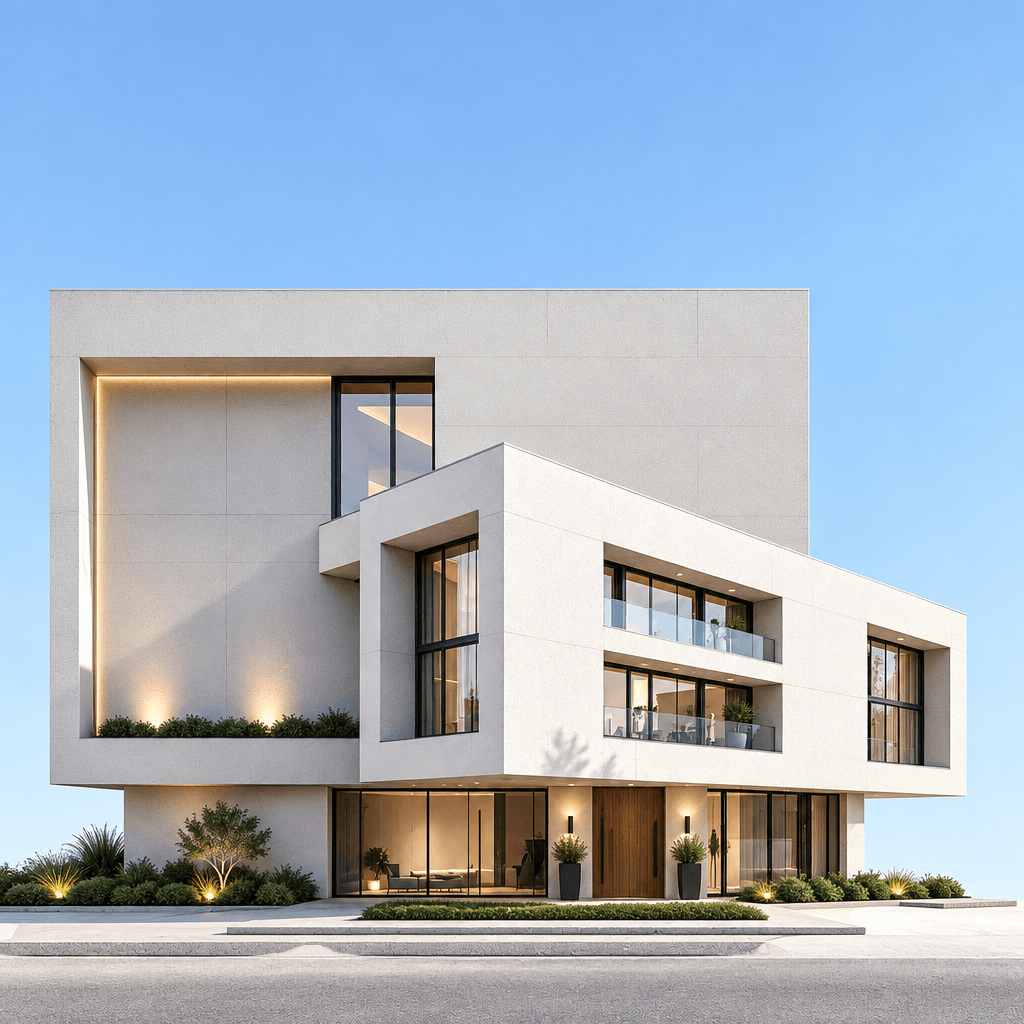 Facade design in Scandinavian Facade style — photo by GenRoom AI