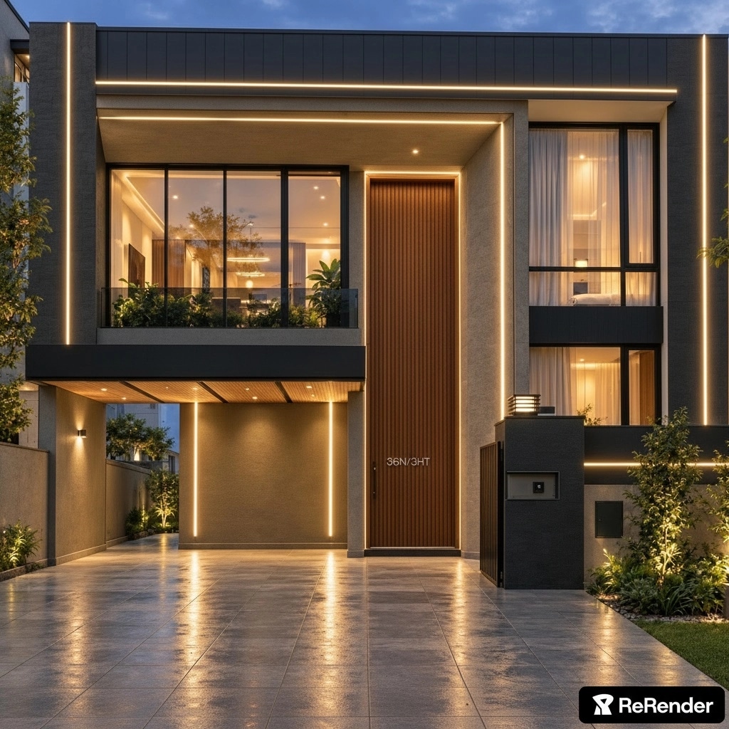 Minimalist Facade Facade design — facade photo by GenRoom AI