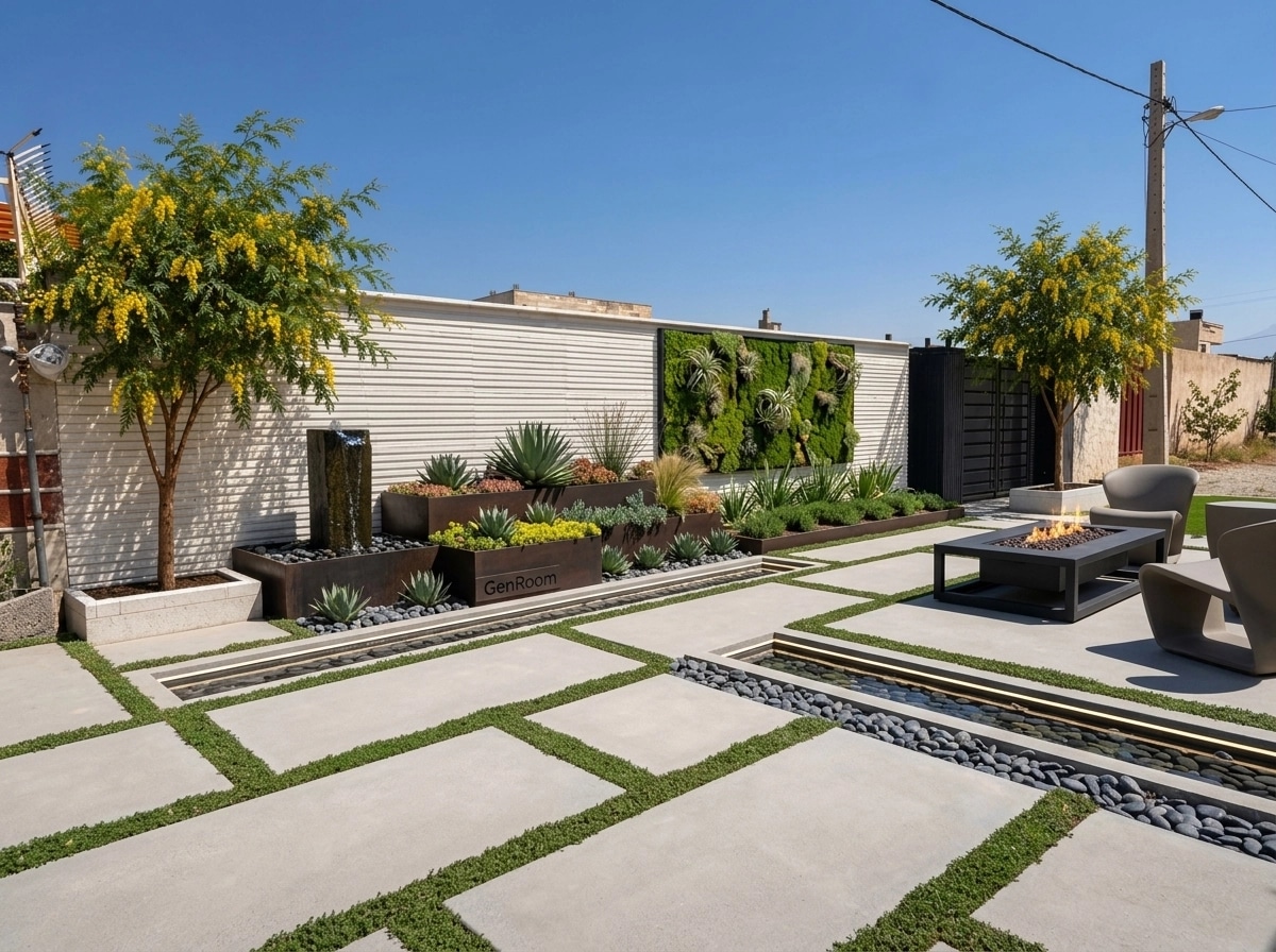 Landscape design in Contemporary Yard style — Yard by GenRoom AI