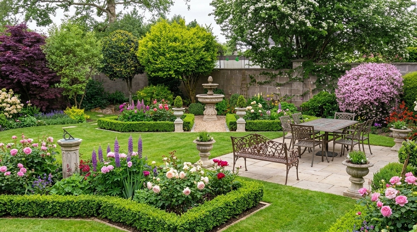 Classic Garden Jardin design — yard photo by GenRoom AI