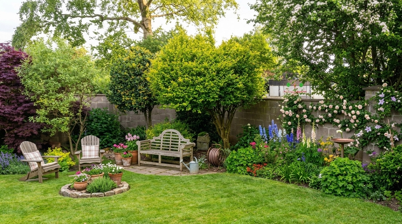 Landscape design in English Cottage Garden style — Yard by GenRoom AI