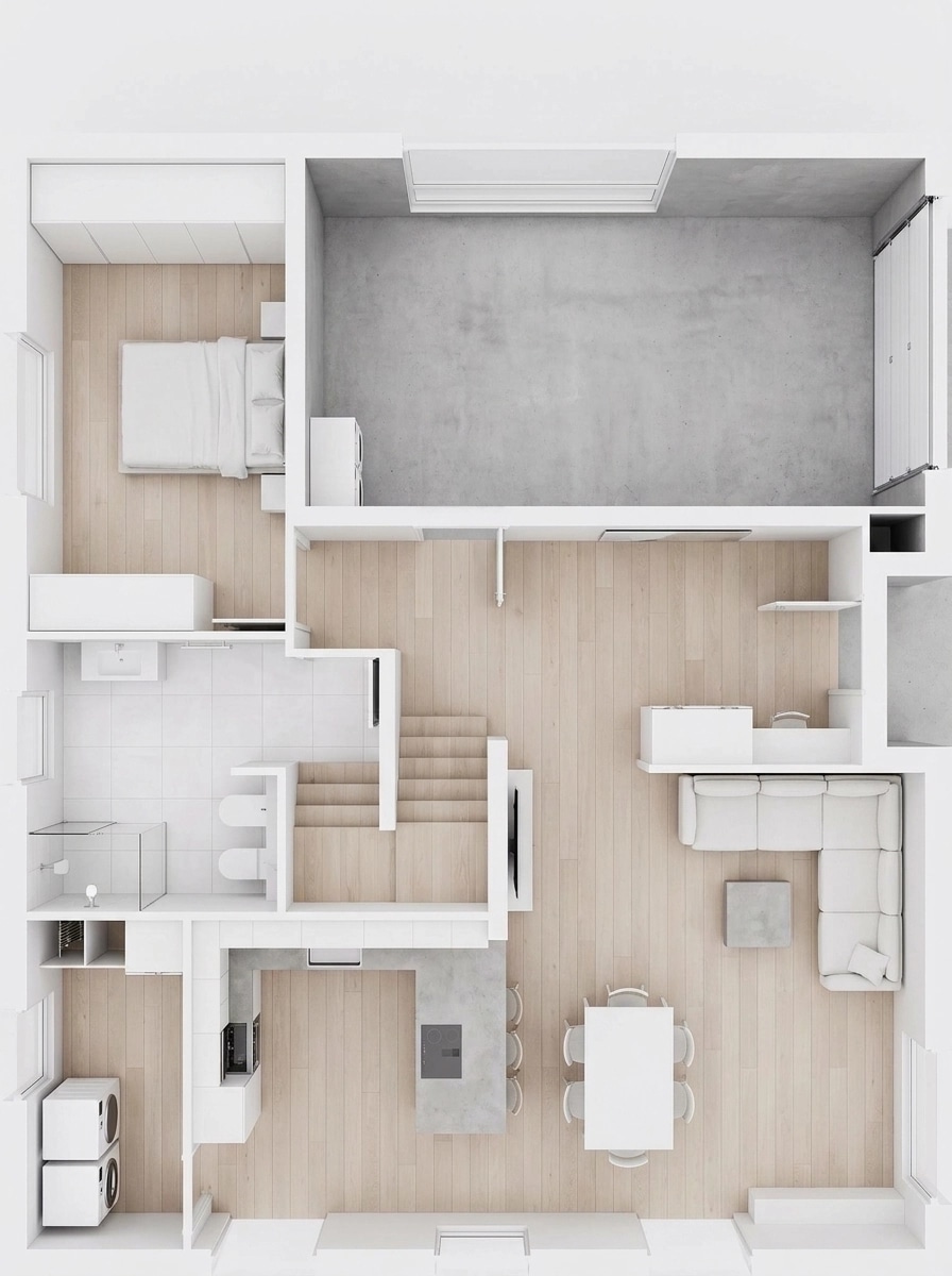 Minimalism Living Room design — interior photo by GenRoom AI
