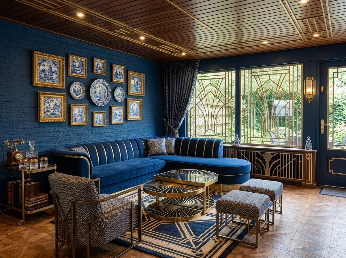 Art Deco Living Room design — interior photo by GenRoom AI