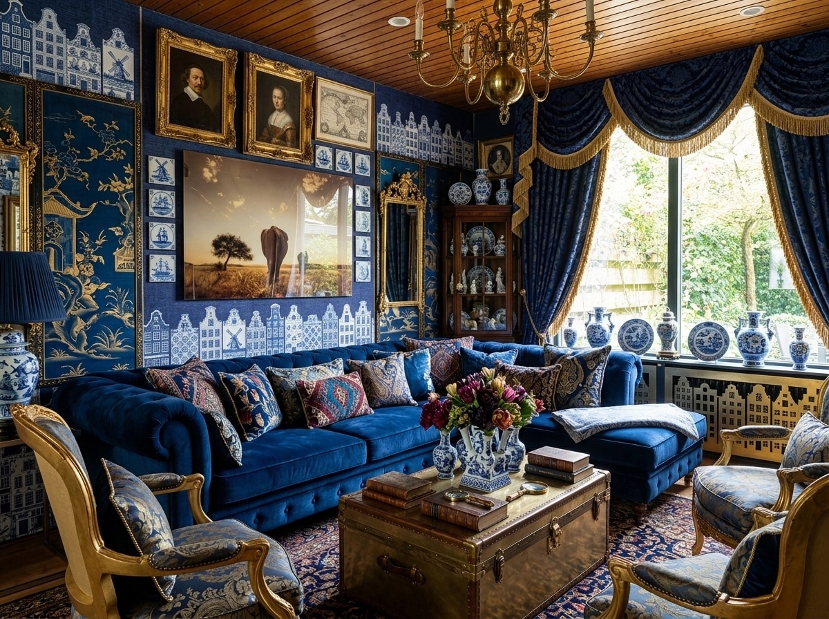 Maximalist Living Room design — interior photo by GenRoom AI