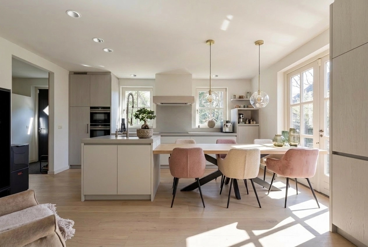 Kitchen interior in Scandinavian style — photo by GenRoom AI