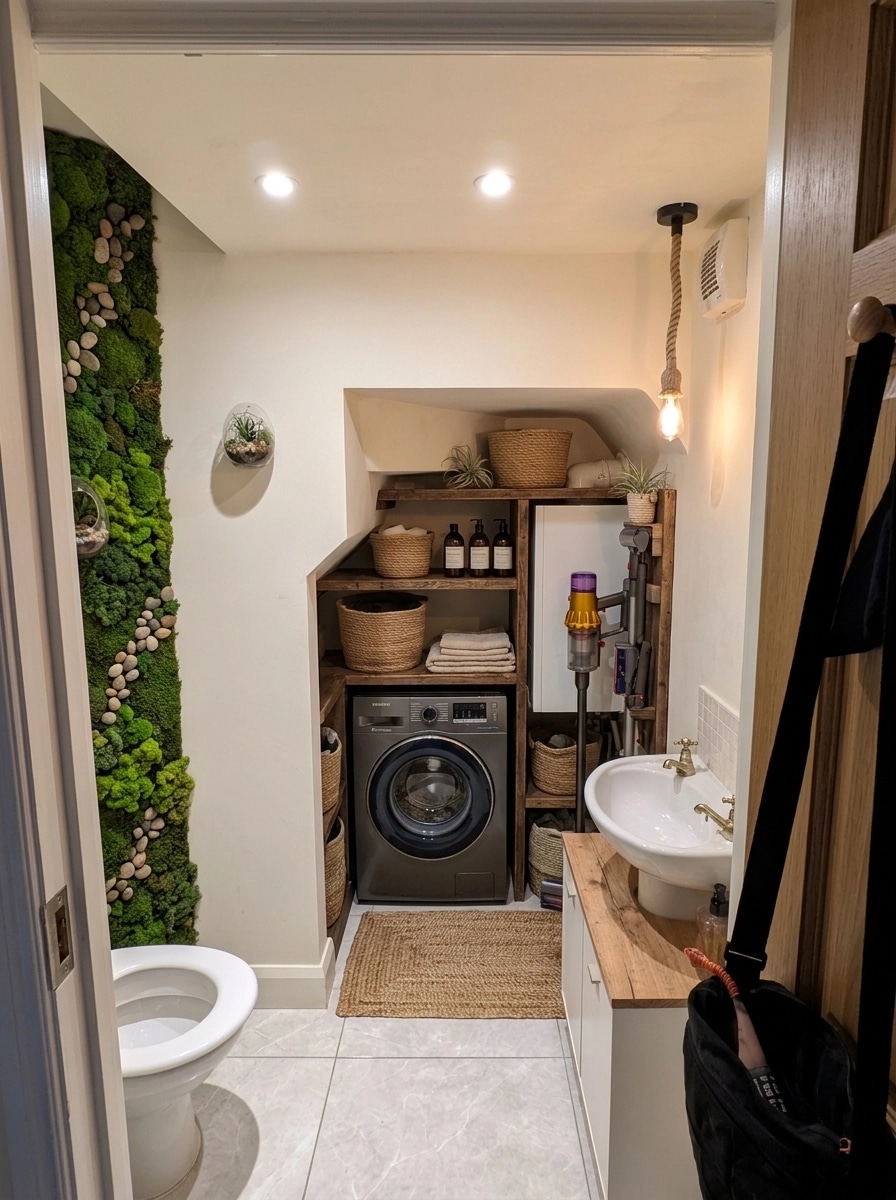 Interior design in Biophilic style — laundry by GenRoom AI