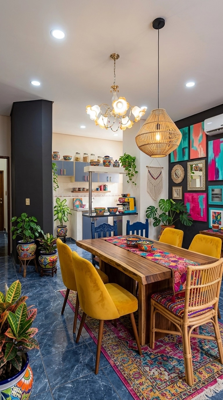 Interior design in Bohemian style — dining_room by GenRoom AI