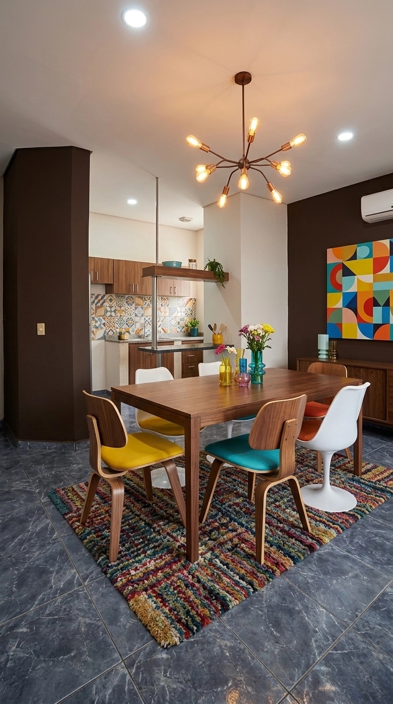 Design d'intérieur en style Mid-Century Modern — dining_room par GenRoom AI