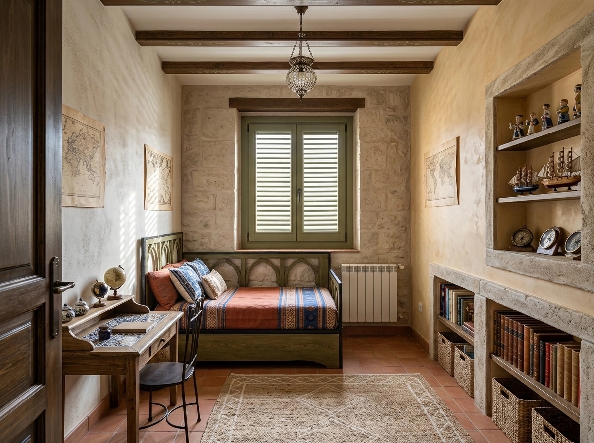 Mediterranean Kids Room design — interior photo by GenRoom AI