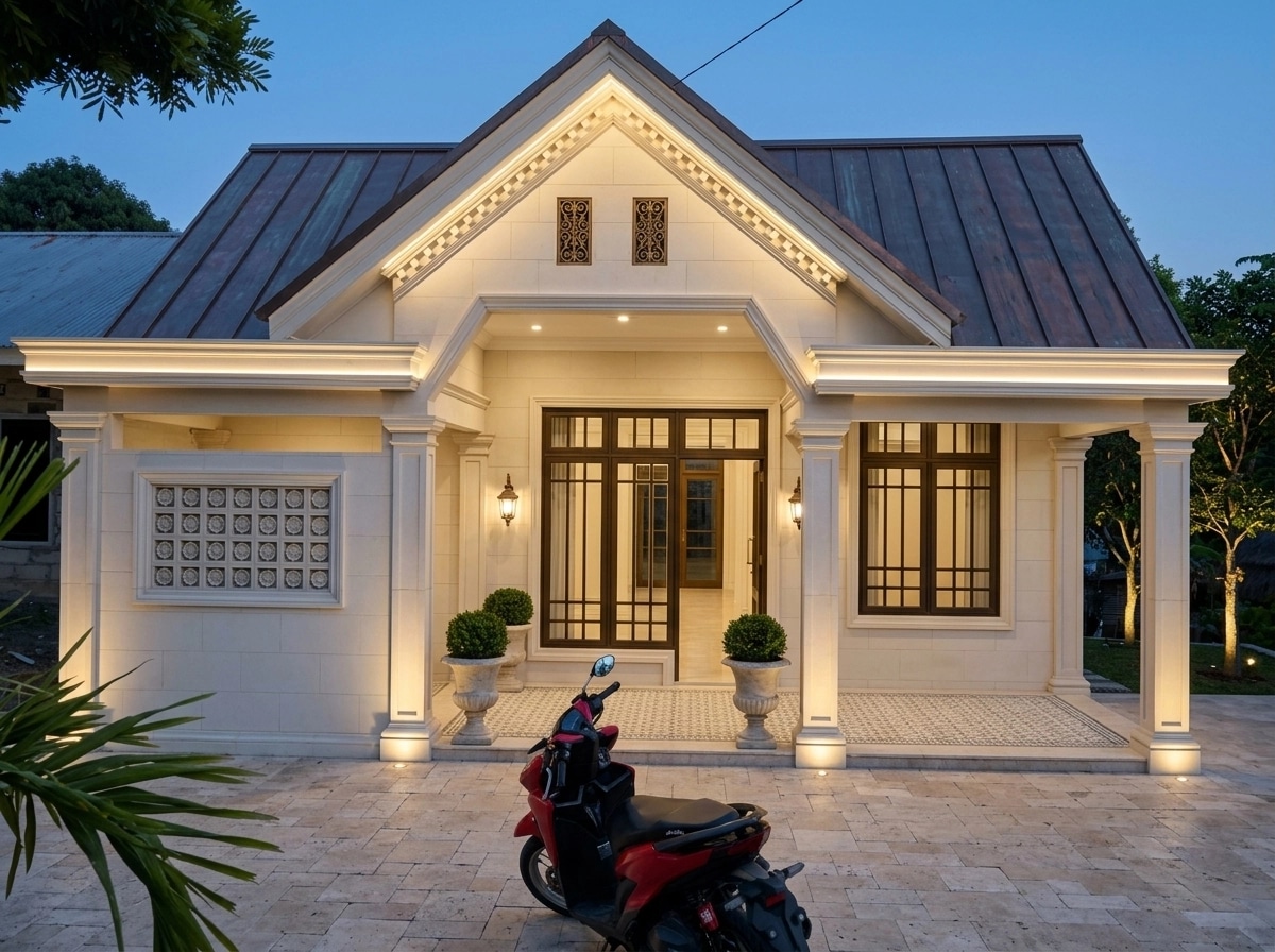 Neoclassic Facade Facade design — facade photo by GenRoom AI