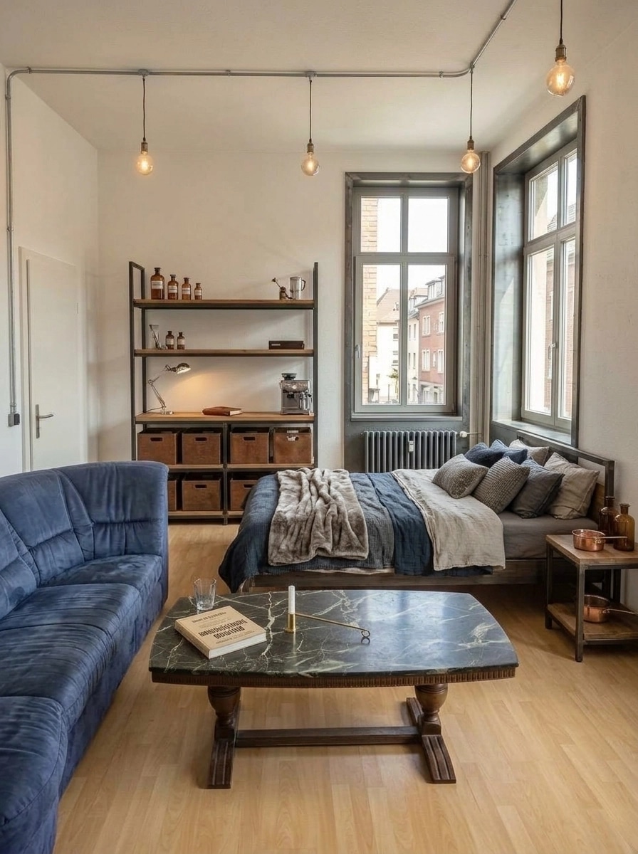 Design de interiores em estilo Loft / Industrial — studio por GenRoom AI