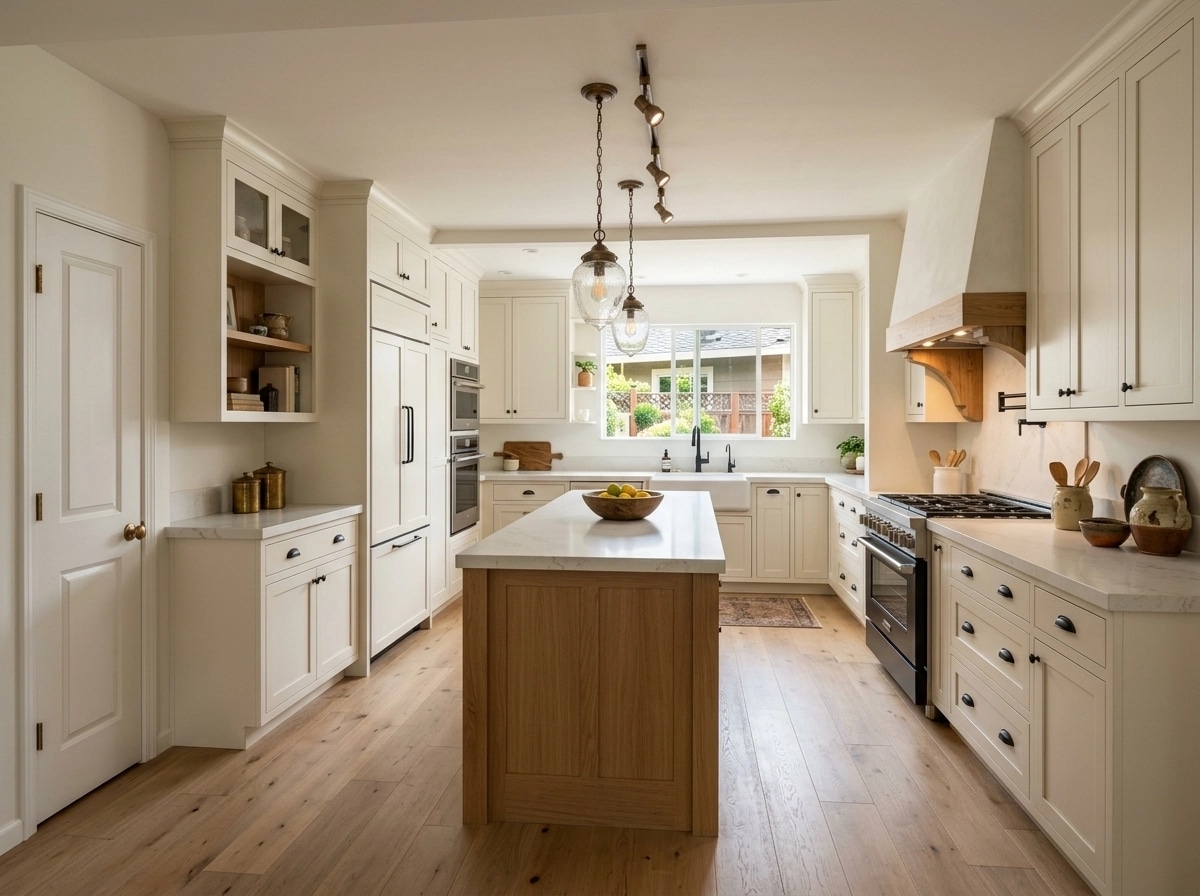 Kitchen interior in Modern Farmhouse style — photo by GenRoom AI