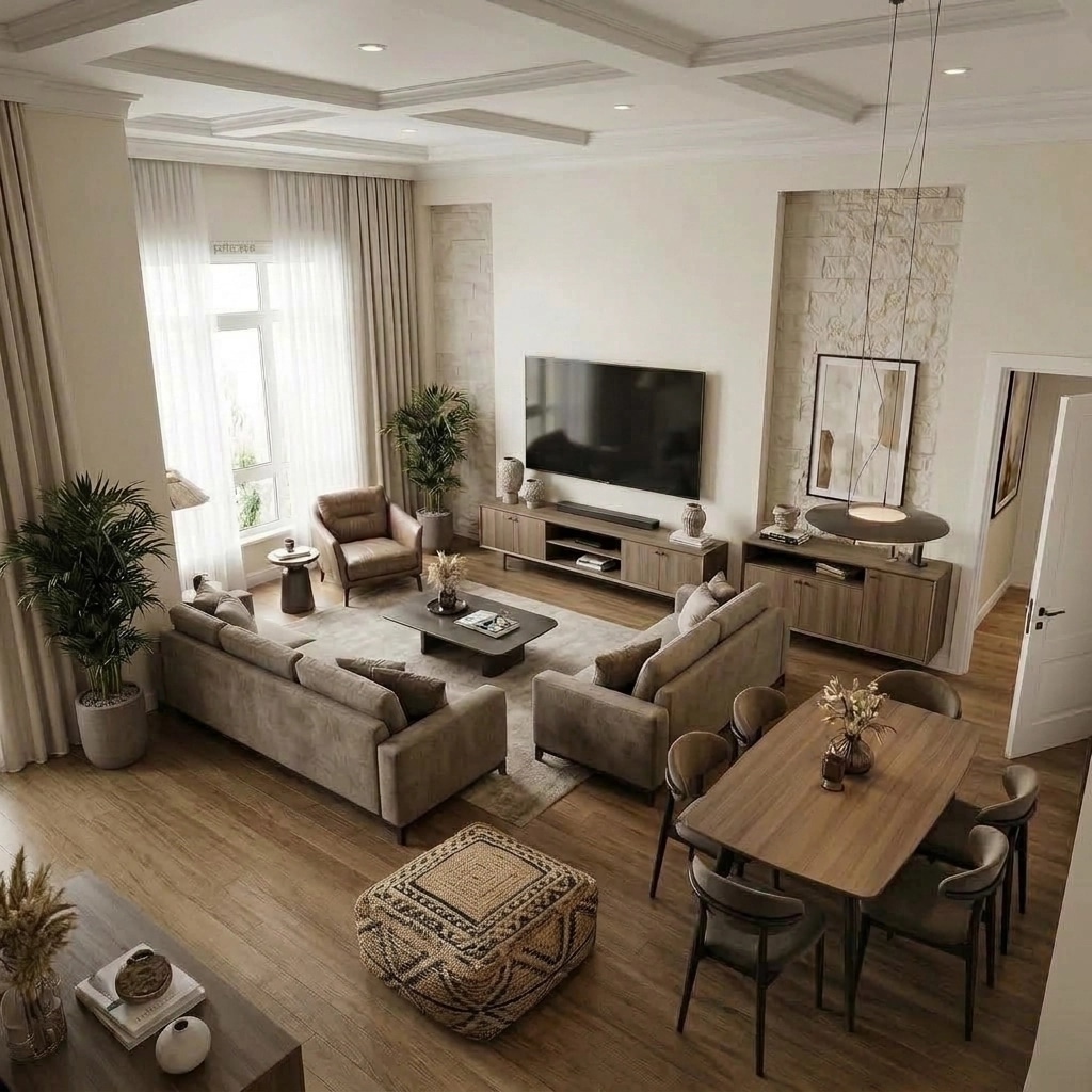 Interior design in Contemporary style — Living Room by GenRoom AI