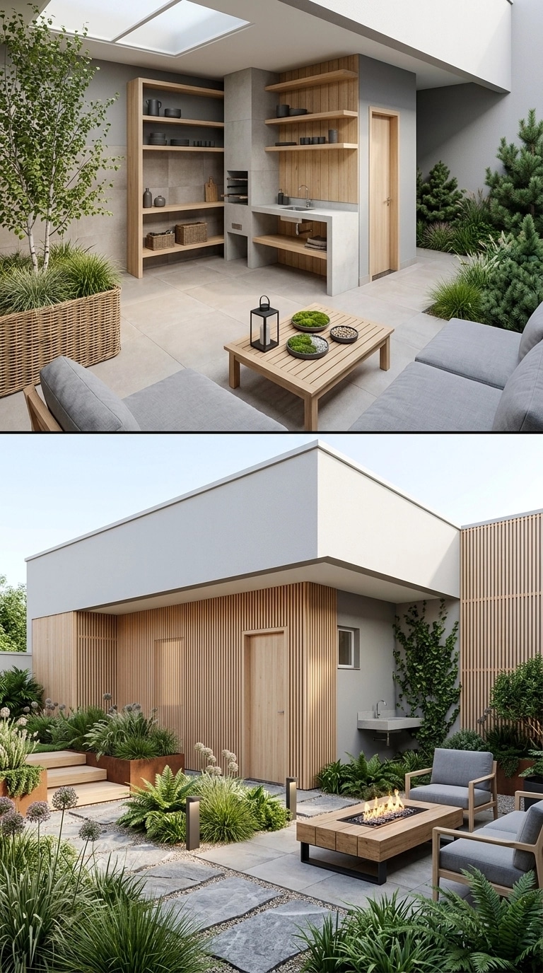 Landscape design in Scandinavian Garden style — Yard by GenRoom AI