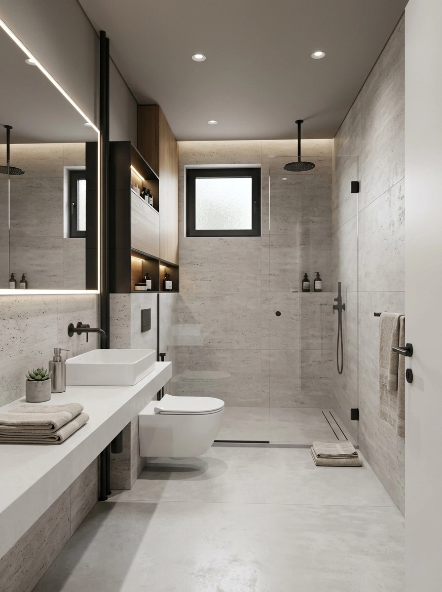 Minimalism Bathroom design — interior photo by GenRoom AI