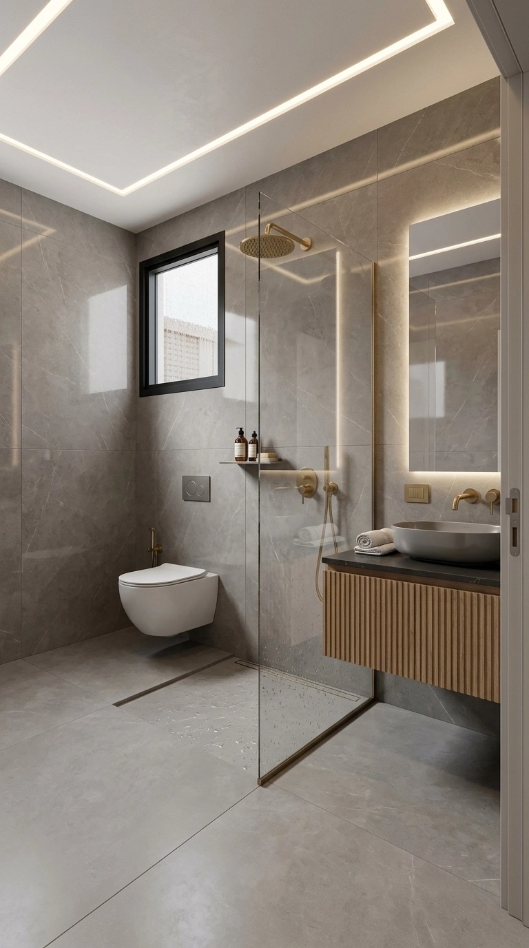 Bathroom interior in Contemporary style — photo by GenRoom AI