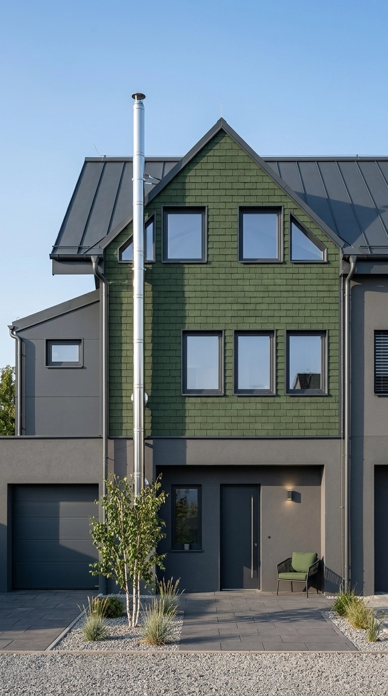 Fasad dizayni — Contemporary Facade uslubi — GenRoom AI tomonidan Fasad