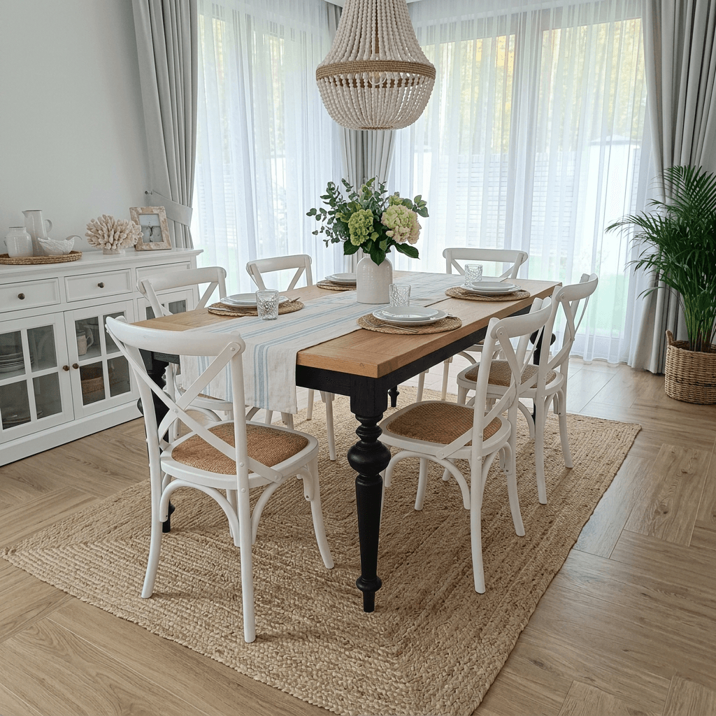 Návrh interiéru ve stylu Coastal / Hamptons styl — dining_room od GenRoom AI