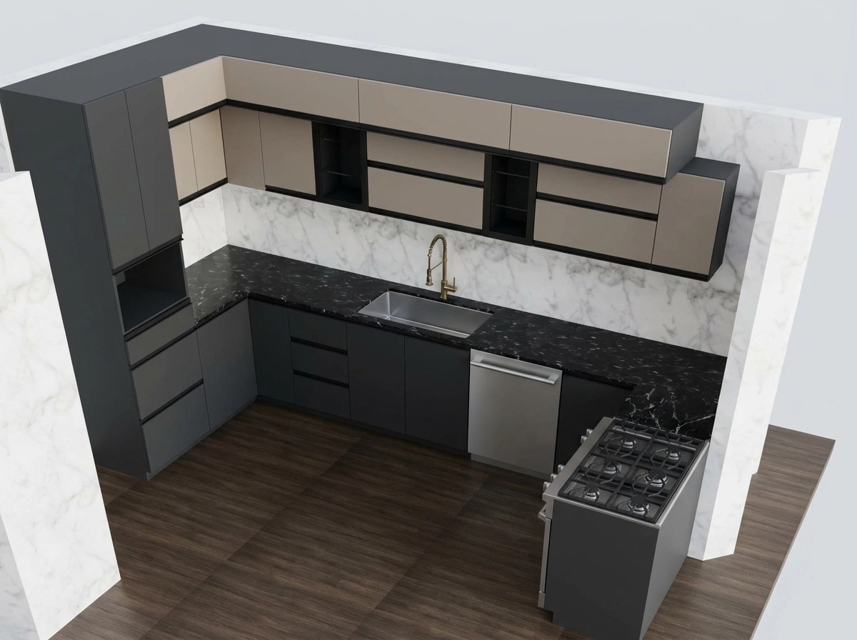 Kitchen interior in no_style style — photo by GenRoom AI
