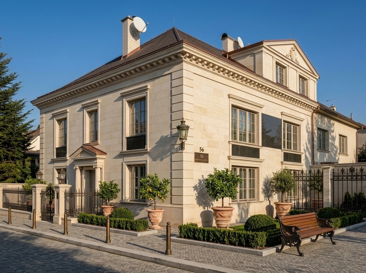 Neoclassic Facade Facade design — facade photo by GenRoom AI