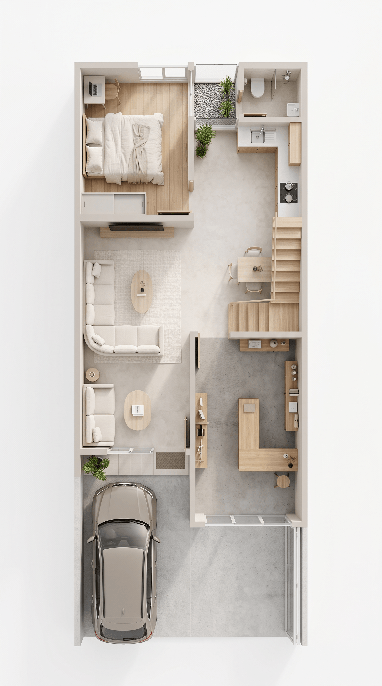 Interiördesign i stilen Minimalism — Vardagsrum av GenRoom AI