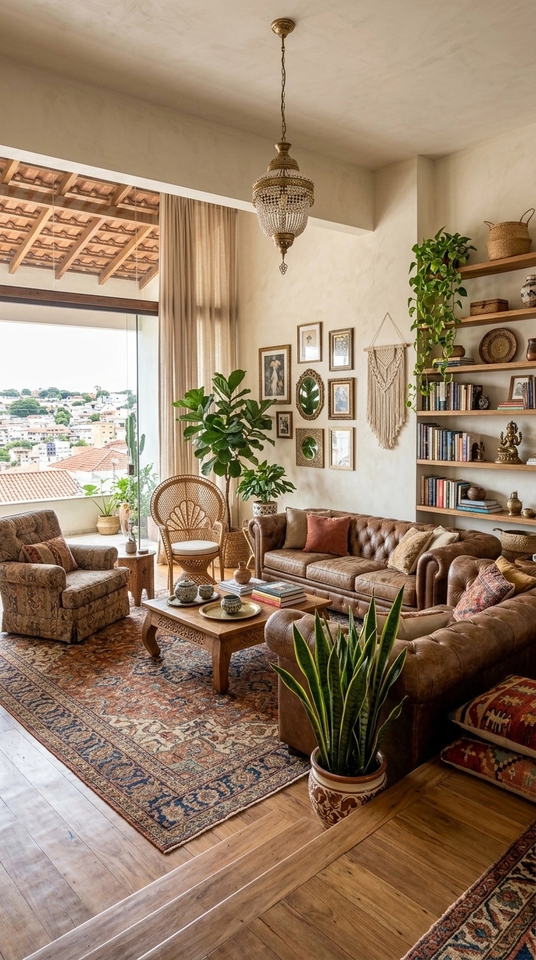 Interior design in Bohemian style — Living Room by GenRoom AI