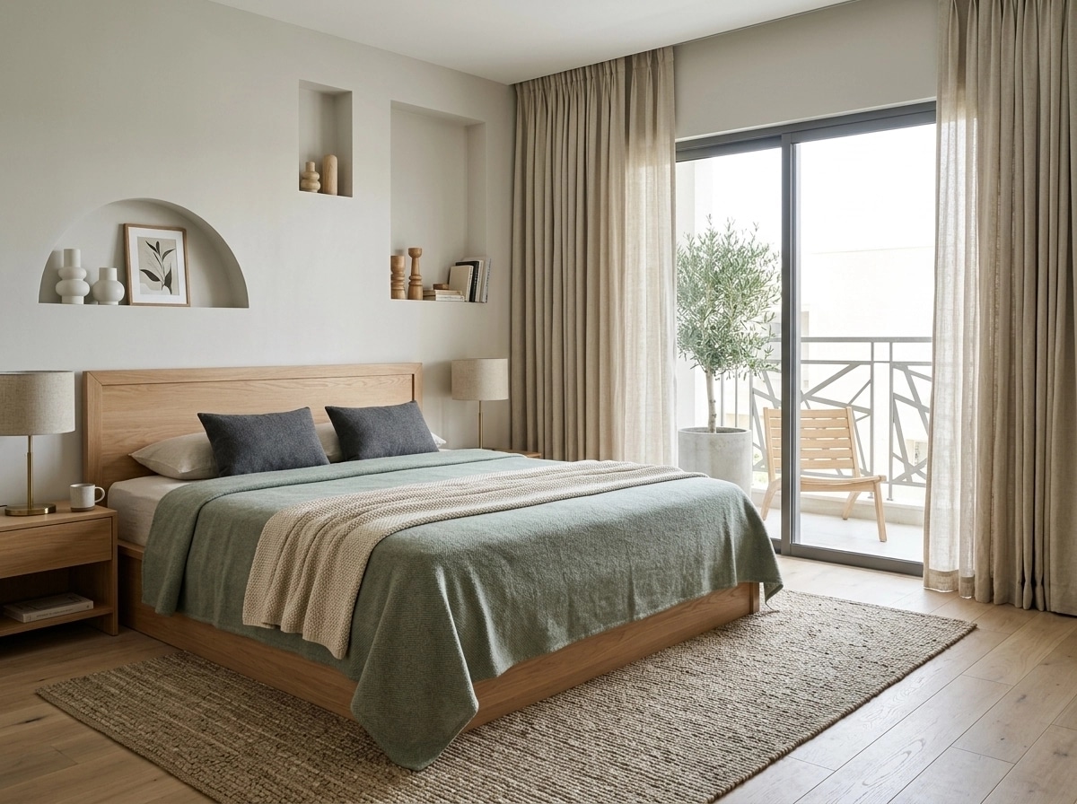 Scandinavian Bedroom design — interior photo by GenRoom AI