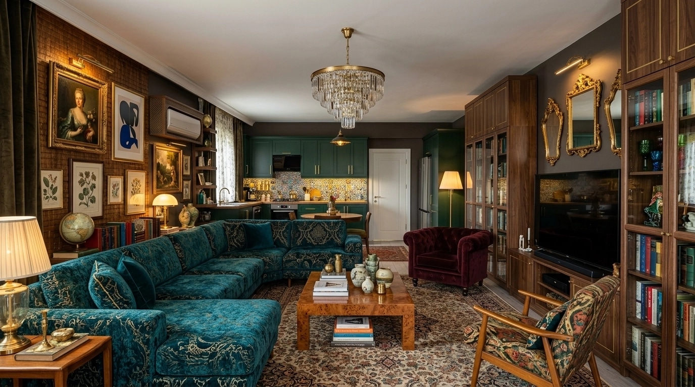 Maximalist Sala de Estar design — interior photo by GenRoom AI